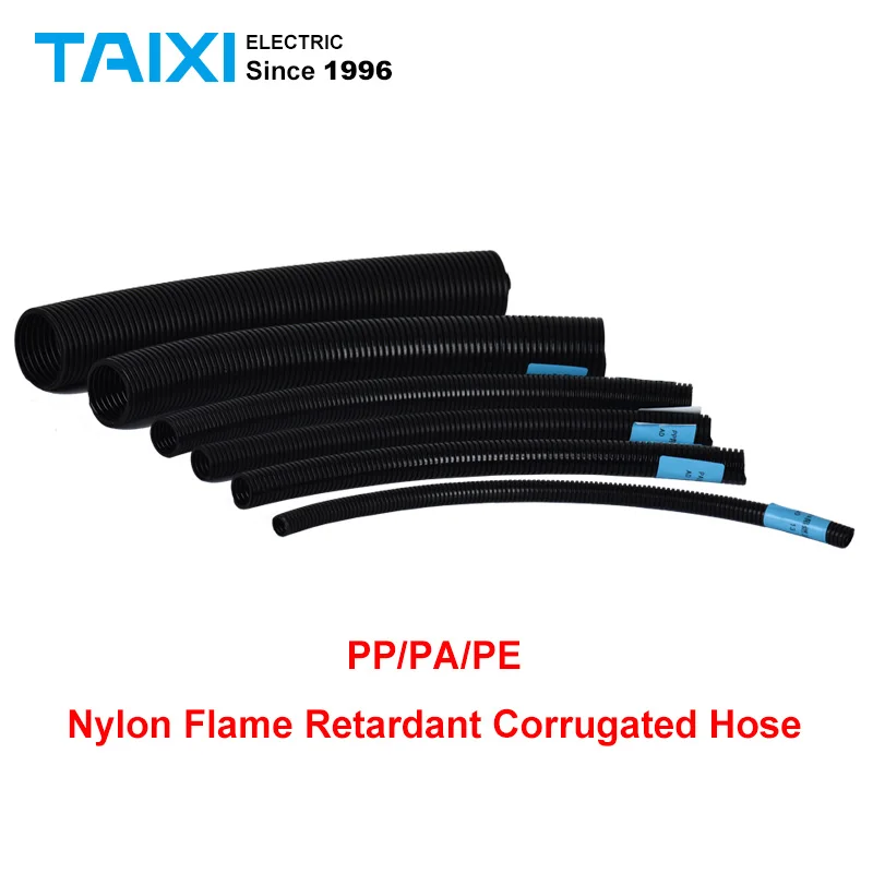 

PP flame retardant nylon bellows,AD10-AD54.5, PP PA PE, Nylon Waterproof and Flame Retardant Plastic Bellows, Thread Hose