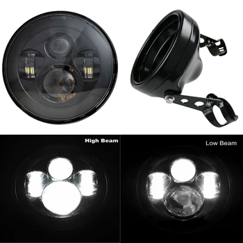 

7inch Round LED Halo Projector Headlight with DRL/Amber Turn Signal for Road King Softail+7inch Headlight Housing Bucket