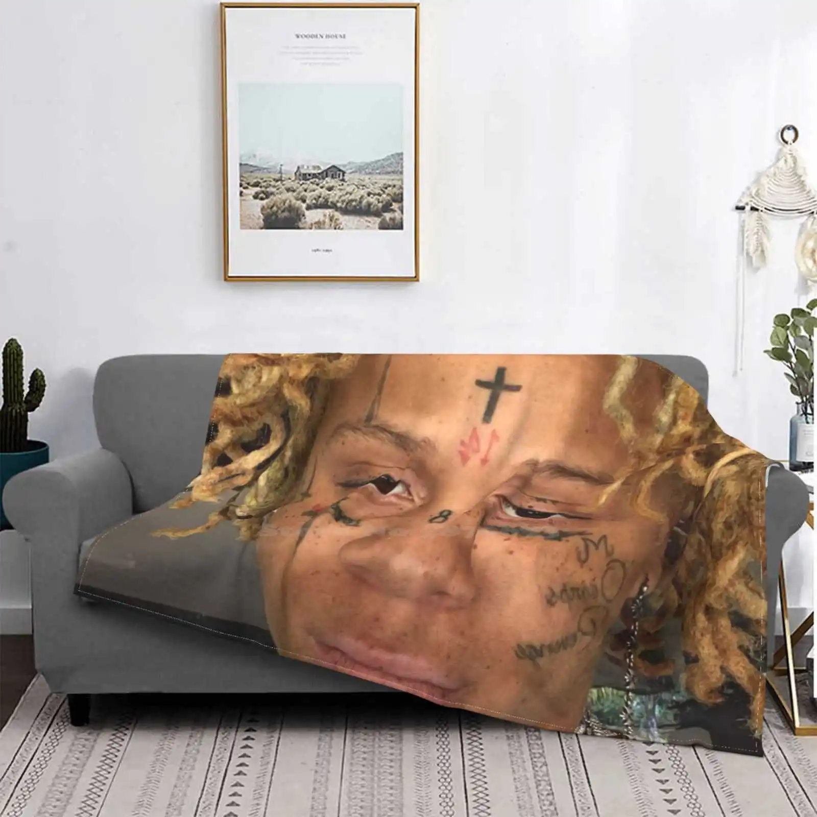 Redd Ritratto Aria Condizionata Coperta Moda Morbida Coperta Hip Trippie Pop Art Lil Wayne Juice Wrld Hop Show Album Popolare 8