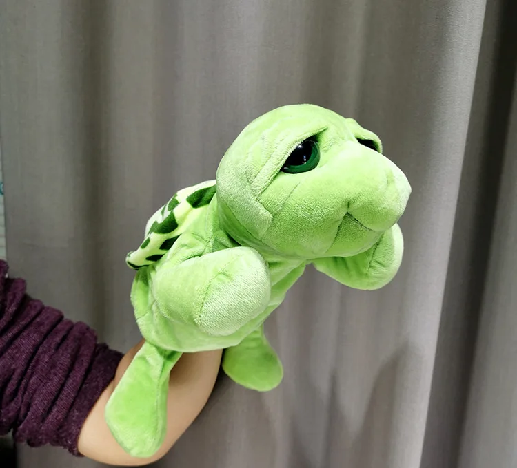 30cm Legged Animal Hand Puppet Plush Toys Wolf Lion Panda Raccoon Hand Puppets Educational Story Doll Toy for Children Kid