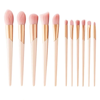 

mei nai qi 11Pcs Pink Makeup Brushes Set Professional Contouring Highlighter Powder Eyeshadow Blending Smudge Brush