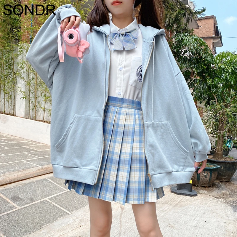 

Spring Jacket Women Coat Fashion Autumn Cute Pink Zip Up Jacket Hoodies Women 2020 Ulzzang Harajuku Female Jacket Femme Veste
