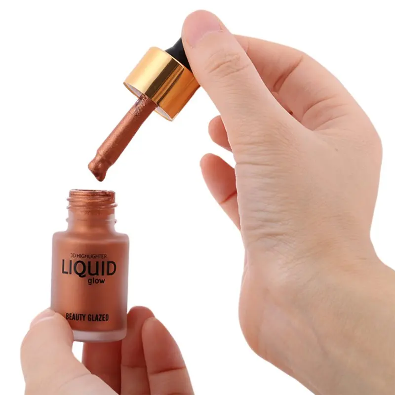 Hot New Liquid Highlighter Highlighter Cream Make Up Concealer Shimmer Face Glow Ultra-concentrated Illuminating Bronzing Drops