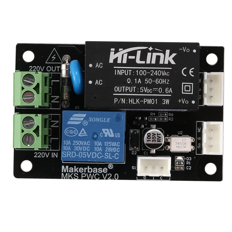 Makerbase MKS PWC V2.0 автоматическое выключение после печатания конечный модуль питания монитор 3d принтер вещи 3D печать отключение питания автоматический электр
