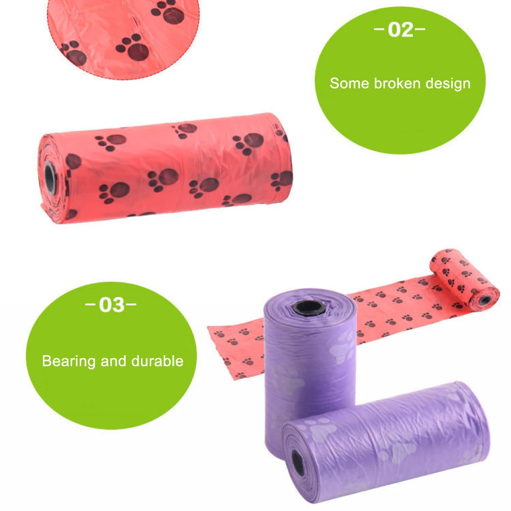 Pet SuppliesTravel мешок для сбора отходов домашних животных Пластик собака мешки корма для собак и кошек отходов очистка мусора мешок мешком для пополнения Пластик разложению