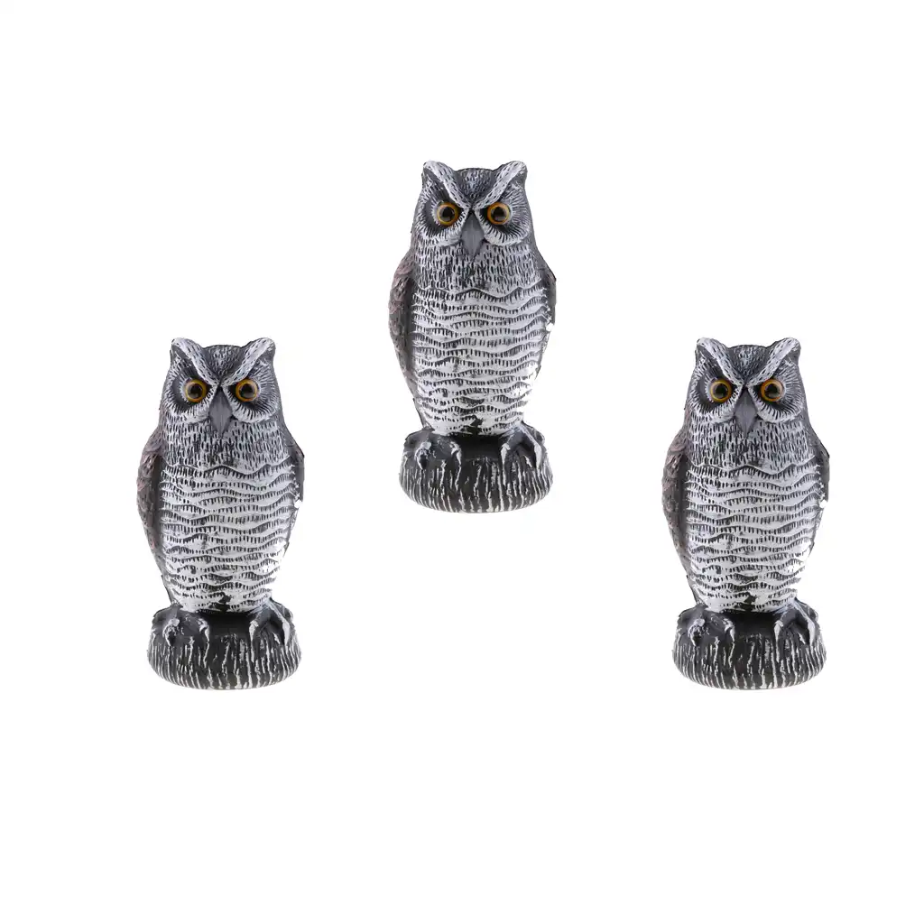 Scarecrow Fake Owl Decoy Pest Repellent Garden Protector 3 Pcs Garden Statues Sculptures Aliexpress