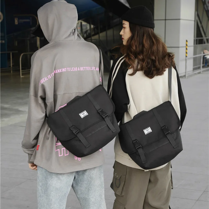 

Couples Oxford Cloth Shoulder Bag Versatile INS Japanese-style Lazy-Style College Student Shoulder Bag Popular Brand Simple Leis