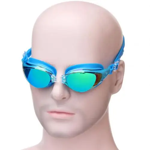 Turquoise blue Гальванические УФ водонепроницаемые противотуманные очки Gafas очки для дайвинга регулируемые плавательные очки для женщин и мужчин - Цвет: Turquoise blue