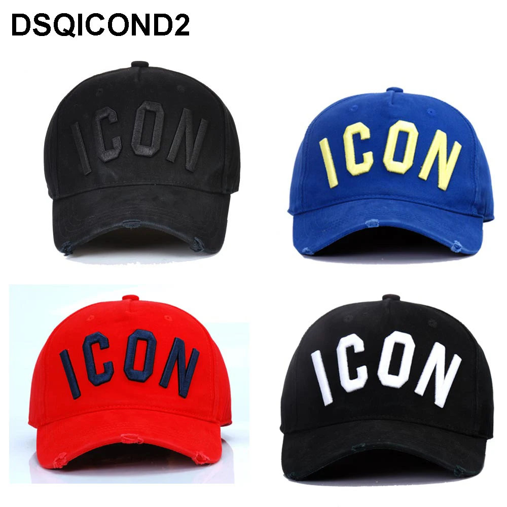 

D2 Washed Cotton Baseball Cap ICON Letters Baseball Caps Snapback Hat For Men Women Dad Hat Embroidery Casual Cap Hip Hop Cap