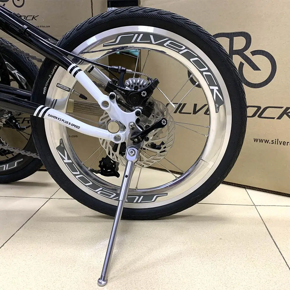 Silverock Legierung Fahrrad Ständer 16 "349 Parkplatz Stehen für Brompton Pikes 3 sechzig Trifold Hinterachse Kick Stehen Seite standaard – Detail 10