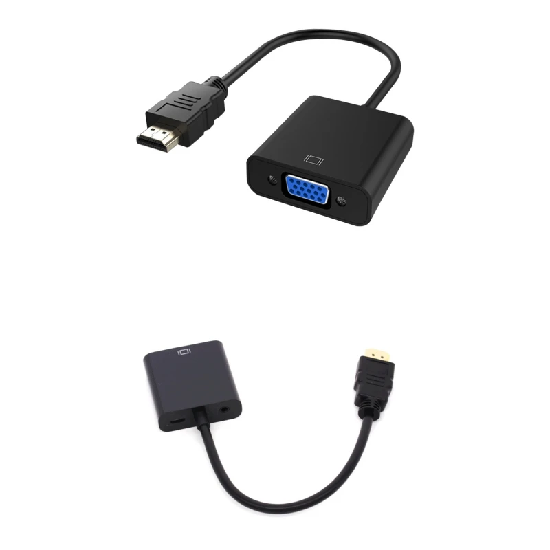  Hdmi a Vga Cavo Adattatore Hd 1080P Hdmi Adattatore Convertitore con 3.5 Mm Cavo Audio per Hdtv Xbo