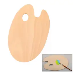 Plateau de mélange de couleurs pour peinture artistique, planche de mélange de couleurs ovales, plateau de peinture à l'huile acrylique, planche de mélange de couleurs en bois Pla S9p8 