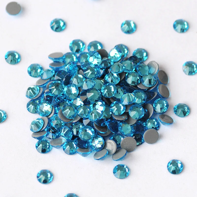 CTPA3bI Crystal AB Best Quality Hot Fix Rhinestone FlatBack 16 Cut Facets Hotfix Rhinestones DIY Clothes Wedding Decoration