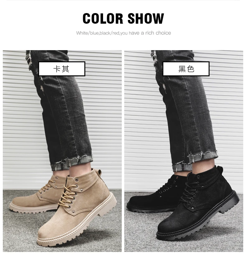 Новинка; модные мужские зимние кроссовки; Botas Masculinas; мужская теплая обувь; ботильоны; мужские высокие кроссовки; мужские Ботинки martin; рабочие ботинки
