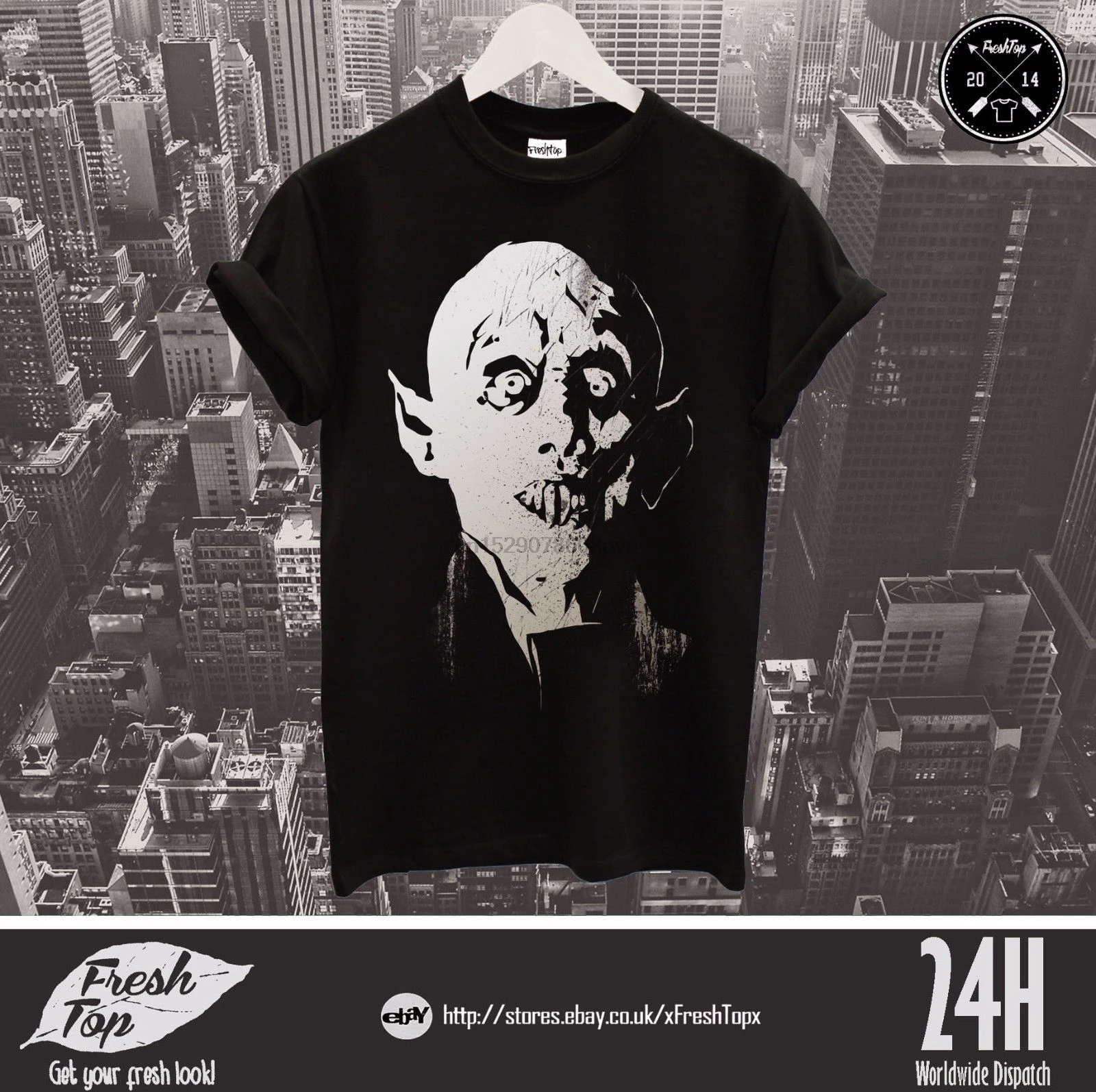 Nosferatu симфония ужасов Футболка Топ Дракула Хэллоуин вампир подарок ZombieCool