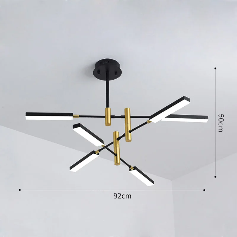 Современный скандинавский дизайн Черная Железная Люстра для спальни гостиной Лофт Прихожая кухня столовая светодиодный светильник украшение