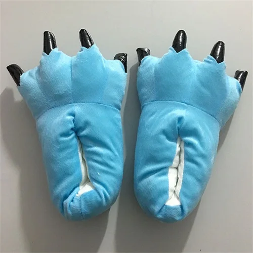 As shown11 Тапочки в виде животных Kigurumi; обувь с когтями для ног; обувь для взрослых и детей; размер; Пижама с рисунком единорога; динозавра; лапы; забавная зимняя одежда - Цвет: As shown11