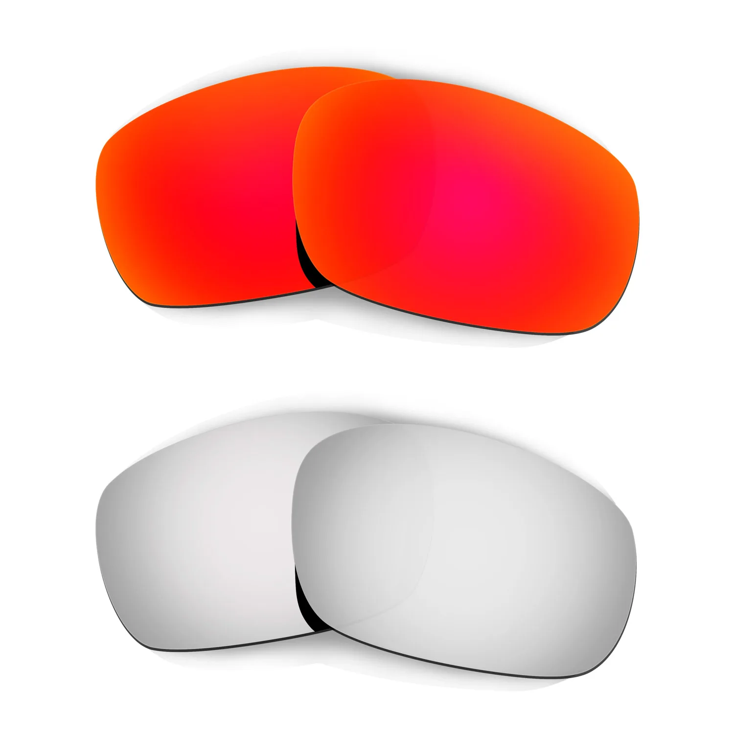 HKUCO для Jawbone Солнцезащитные очки поляризованные Замена линзы 2 пары красный и серебристый