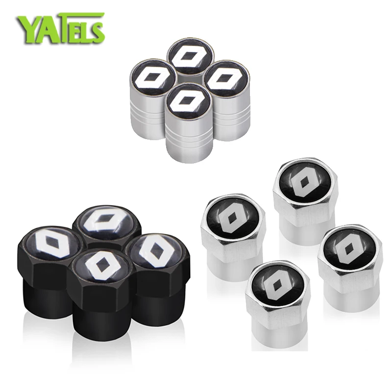 

4 PCS Car Styling Auto Valves Caps Case Car Sticker For Renault Laguna 2 Duster Logan Clio 4 Captur Sandero Espace Car-styling