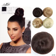 Xuanguang meninas borracha банда reta, обтянутая тканью; marrom loira пончик-шиньон обернуть cabelo Анель высокое температура peças де cabelo