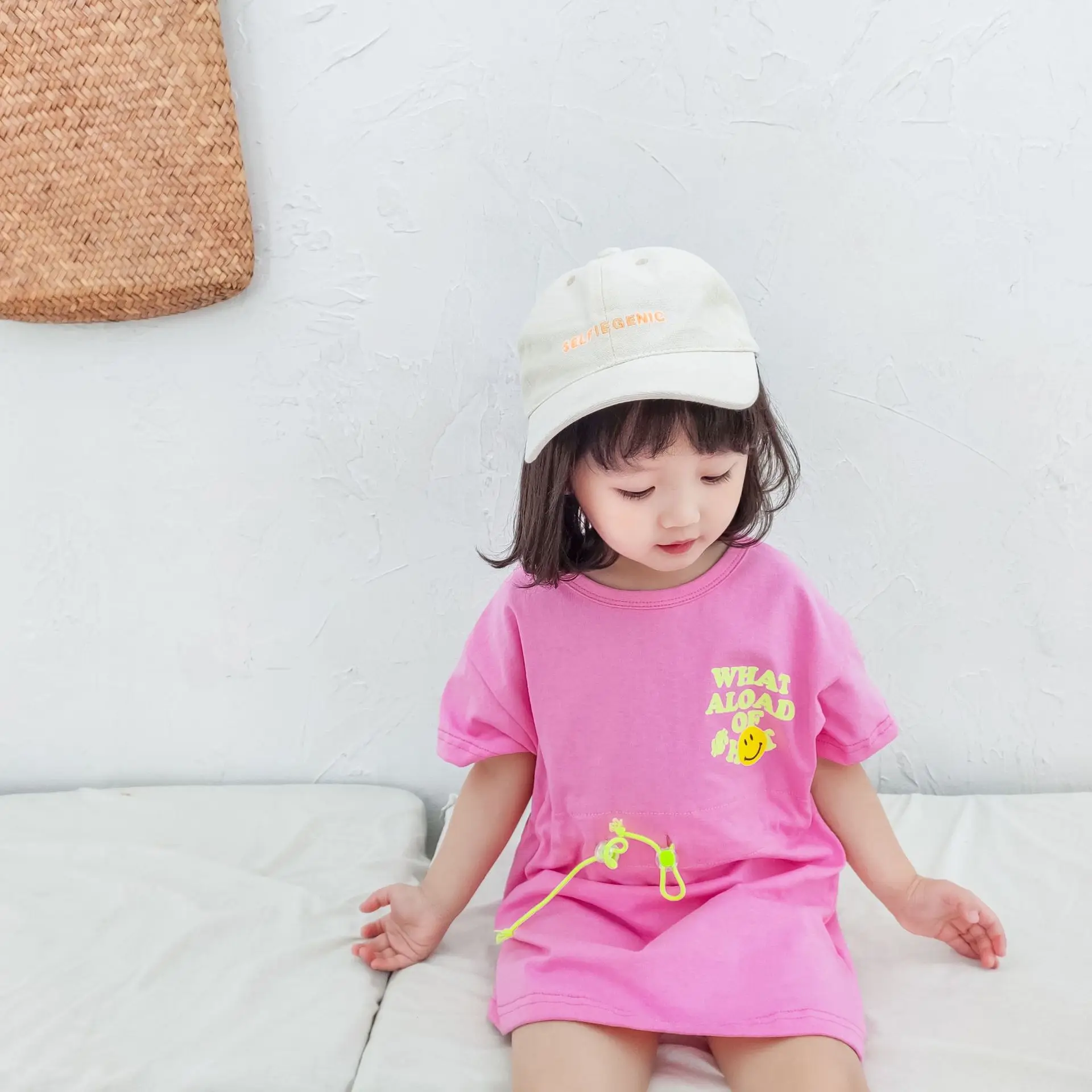 Новое Стильное платье с принтом для девочек, модные летние хлопковые платья для девочек 1-6 лет