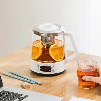 

Can huo yuan su Health Pot Office Fully Automatic Mini Tea Cooker All Glass One-piece Flower Pot