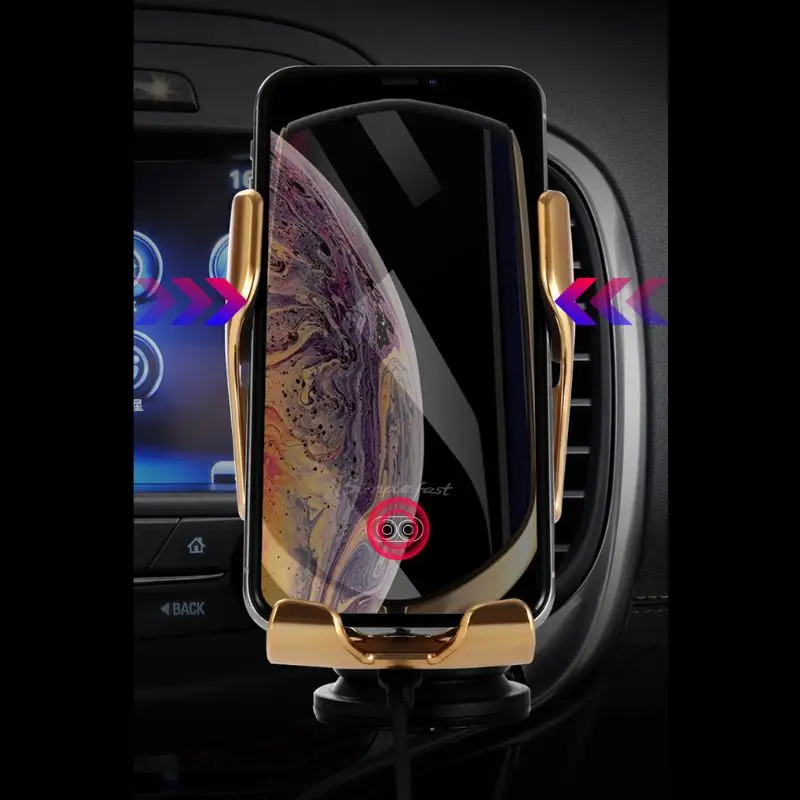 Умный автоматический R1 инфракрасный датчик автомобильное беспроводное зарядное устройство держатель зажимное крепление для iPhone Galaxy samsung Xiaomi Мобильный телефон Brac