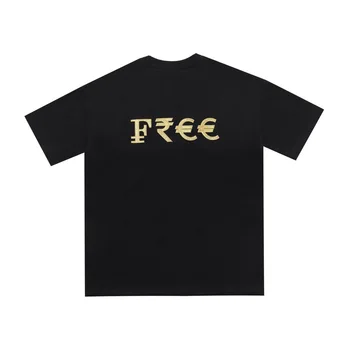 

2020 Summer 1:1 Vetements Euro Free Embroidery Women Men T shirts tee Hiphop Streetwear Men Oversized Cotton T shirt