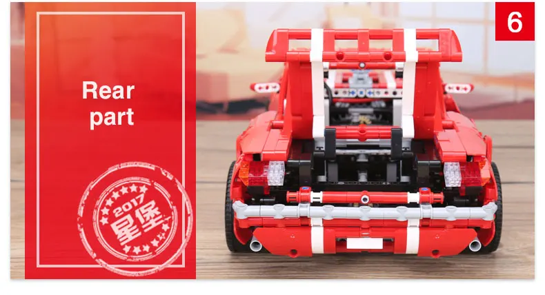 XingBao 07001 2000 шт. креативная серия MOC Набор мышечных автомобилей детские развивающие строительные блоки кирпичи Игрушечная модель