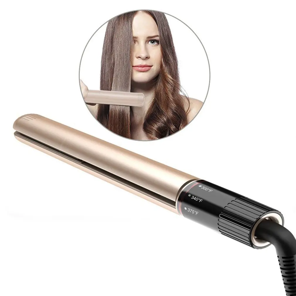 

Round Hair Flat Iron 2 in 1 Hair Straightener and Curler with Rotating Adjustable Temperature 1 Inch Ion Ceramic Plate