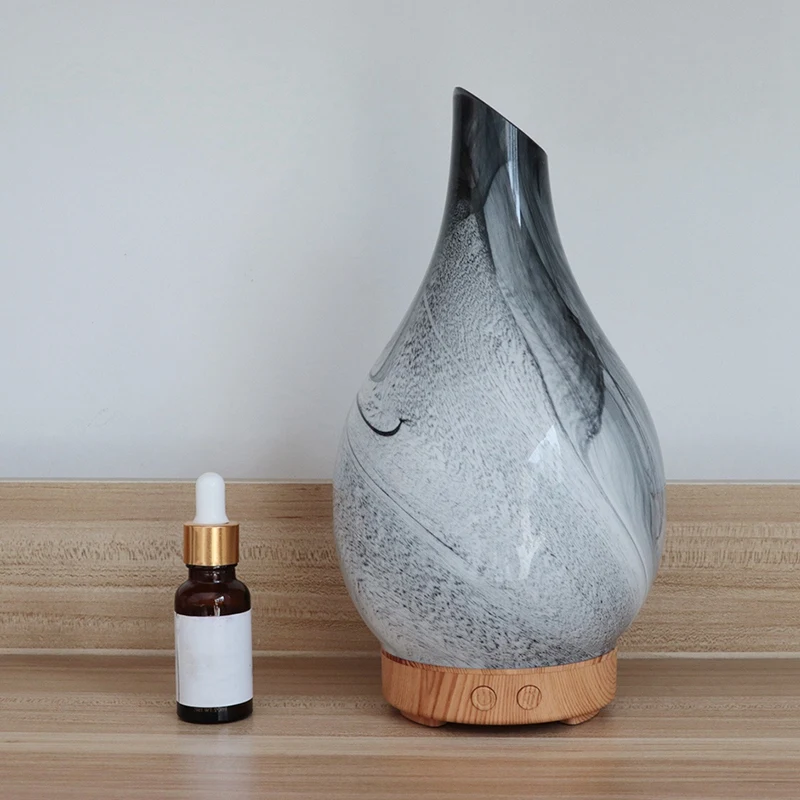 Usb 3D Glass Ultrasonic Humidifier Aromatherapy Essential Oil Diffuser Multi-Color Changing Mist Maker Air Humidifier Home Decor