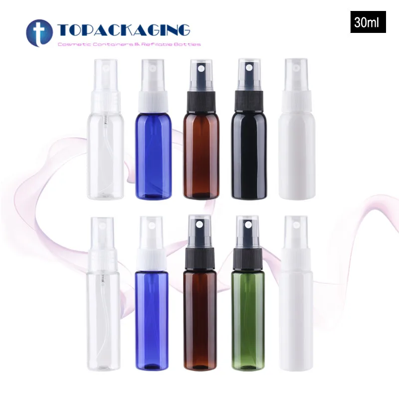 50PCS*30ML Spray Pump Bottle Green Plastic Perfume Refillable Packing Empty Cosmetic Container Sample Parfume Fine Mist Atomizer stainless steel high quality 6 head mist maker industrial humidifier water fountain pond atomizer without power supply