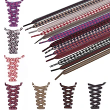 1 пара, классические кроссовки, шнурки 110 см, шнурки, бегунок, тканый спортивный эластичный бинт, безопасные шнурки, цветные клетчатые плоские шнурки