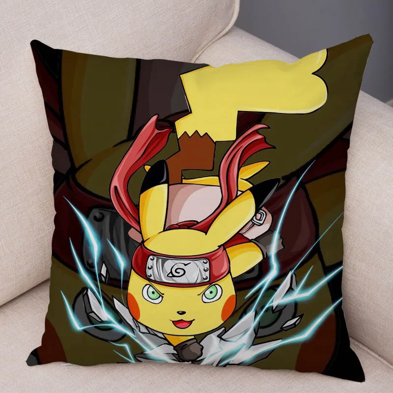 Забавный Pikachu Cos японский аниме Наруто наволочка для подушки Декор милый мультяшный Покемон наволочка для дивана автомобиля домашняя плюшевая наволочка - Цвет: 18