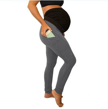 

Maternity Pant Leggings Adjustable Plus Size Pregnant Women Belly Winter Autumn Skinny Pants Pocket High Waist Pregnancy Elastic