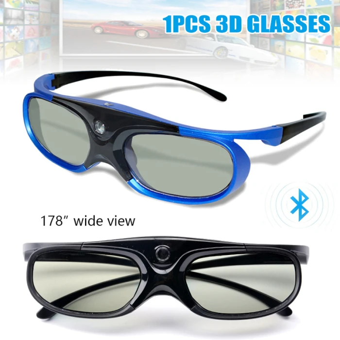 Bluetooth 3D Активные затвор очки для четкости видения очки для DLP-Link ТВ-проектор Hi 888
