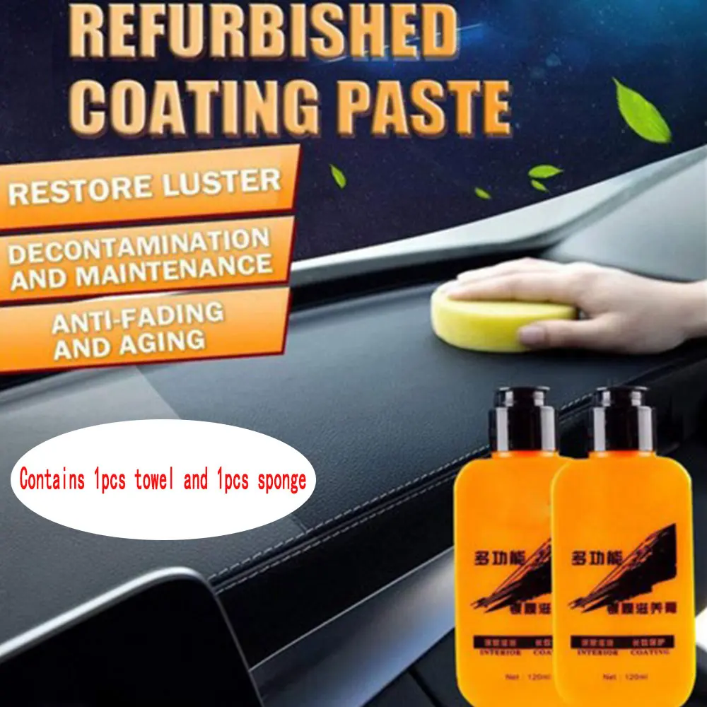 

Automotive interior reconditioning agent leather dashboard multifunctional coating nourishing cream
