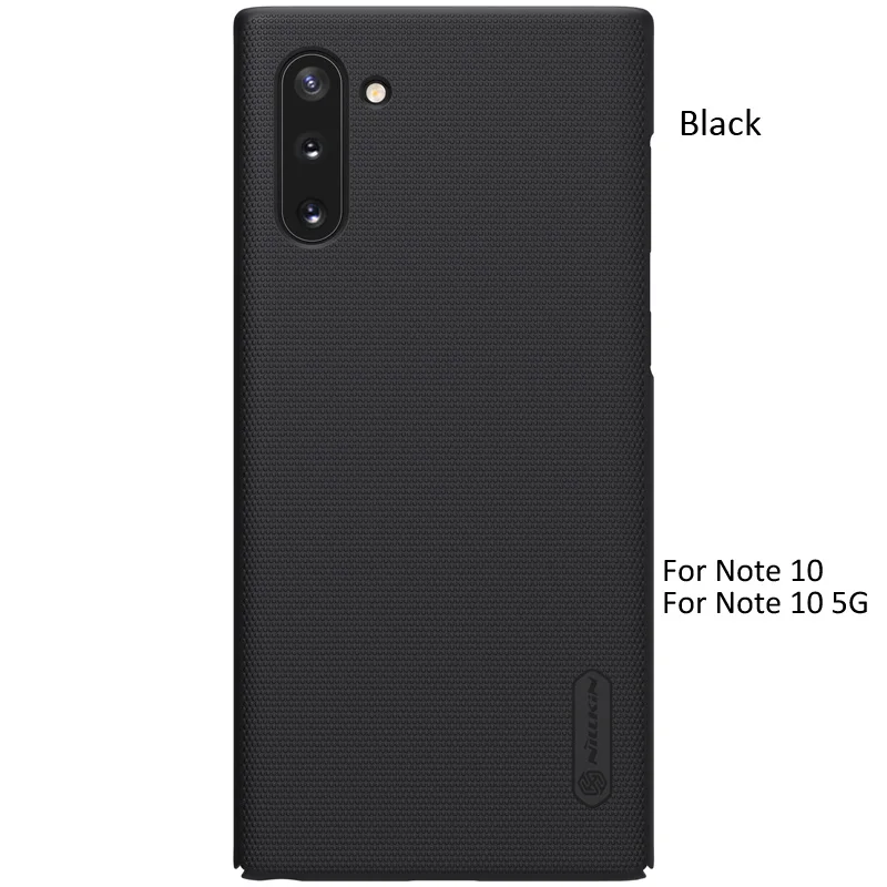 Nillkin матовый защитный чехол для samsung Galaxy Note 10 Plus Жесткий пластиковый Чехол Note10 - Цвет: Black