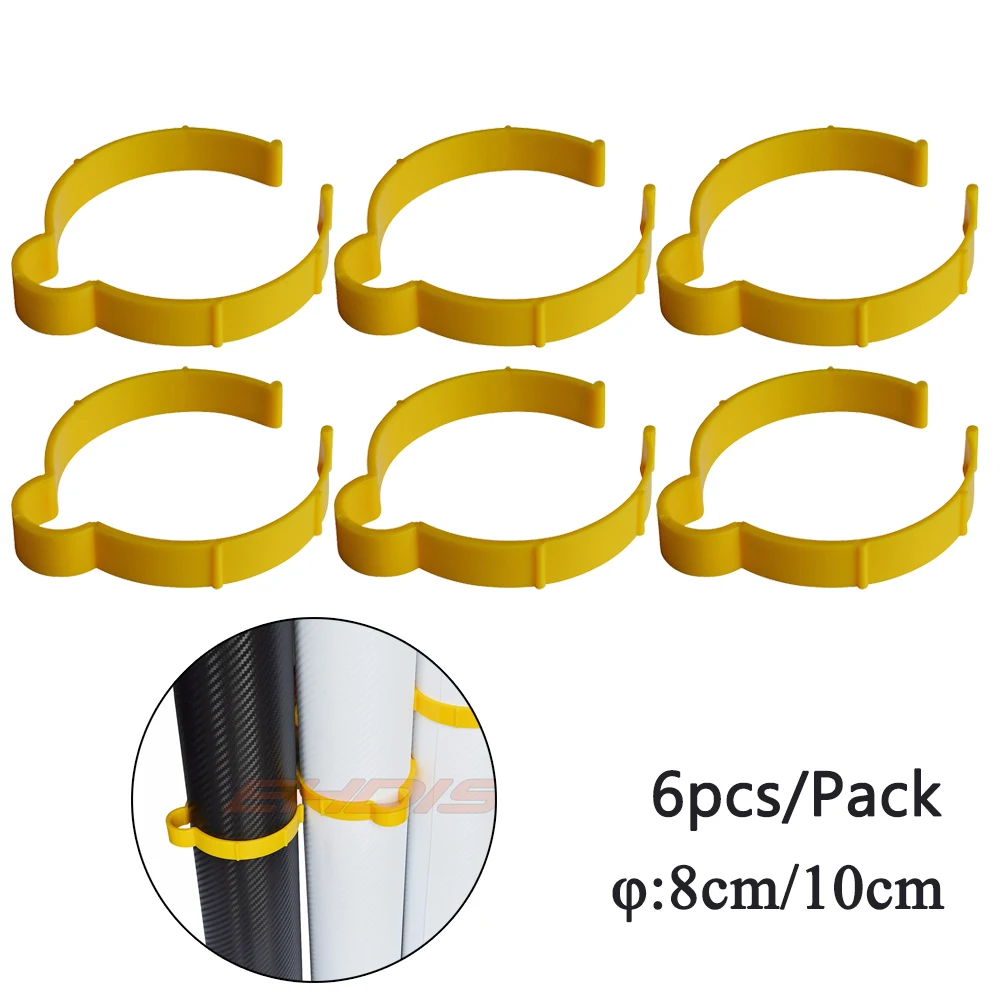 

EHDIS 6pcs Vinyl Wrap PVC Roll Clip Hoop Car Sticker Decal Binding Ring Carbon Fiber Tinting Film Storage Loop Auto Accessories