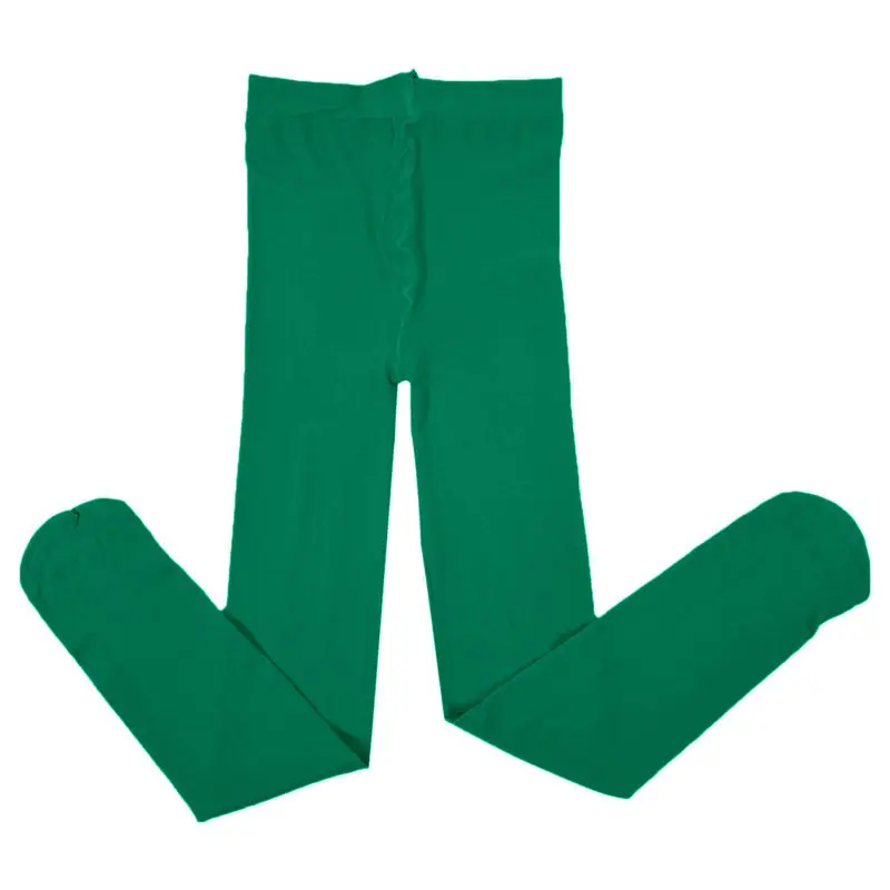 Детские бархатные колготки леггинсы чулки, штаны темно-зеленого цвета