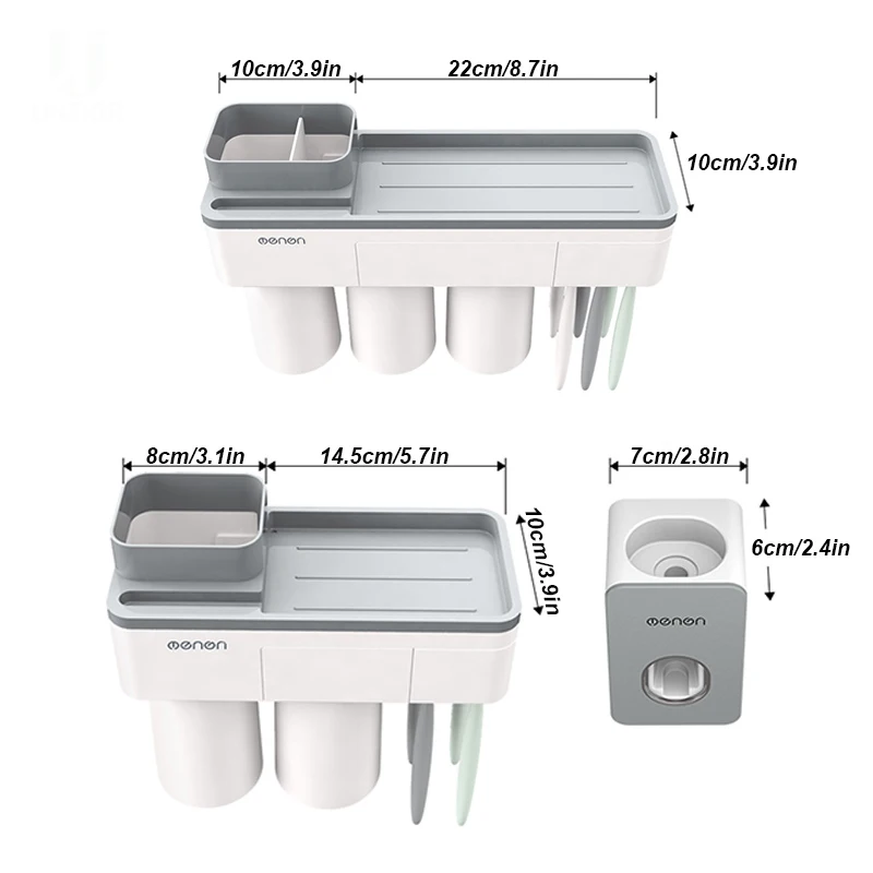 ONEUP Магнитная Адсорбция перевернутый держатель для зубной щетки очищающее средство для макияжа зубная паста ящик для хранения для ванной комнаты настенный набор для ванной комнаты