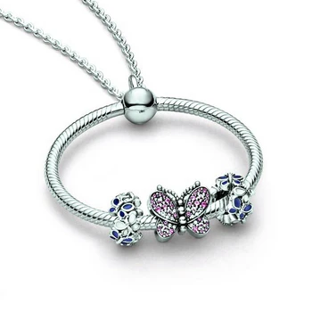 

Mermaid shines shells Charms Beaded Snake Chain Pendant Necklace Charm Necklaces For Fine Charms Women Jewelry Gift