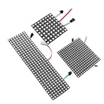 

WS2812b 5050 RGB Led Panel strip 8x8/8x32/16x16 Pixels WS2812 Full Color individually addressable display Panel Screen 5V