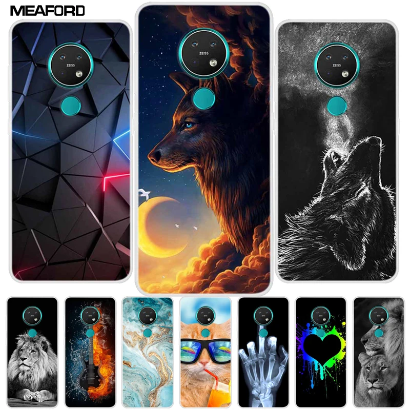 Per Nokia 7.2 Custodie 6.2 C20 C30 Clear Wolf Lion Soft Tpu Custodie Per Telefoni In Silicone Per Nokia 6.2 Cover Fashion Funda Bumper Nokia X20