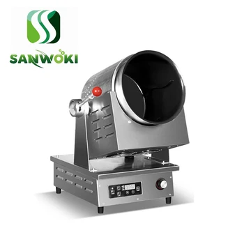 

electromagnetic heating commercial fried dished machine Chinese food cooking machine Drum cooking robot stirring cooking pot