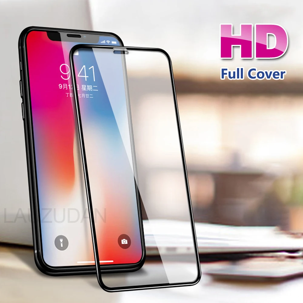Закаленное стекло для iPhone 7 8 11 X XR XS Max защитная пленка экрана 12 Pro 6 6s Plus SE 2 полное