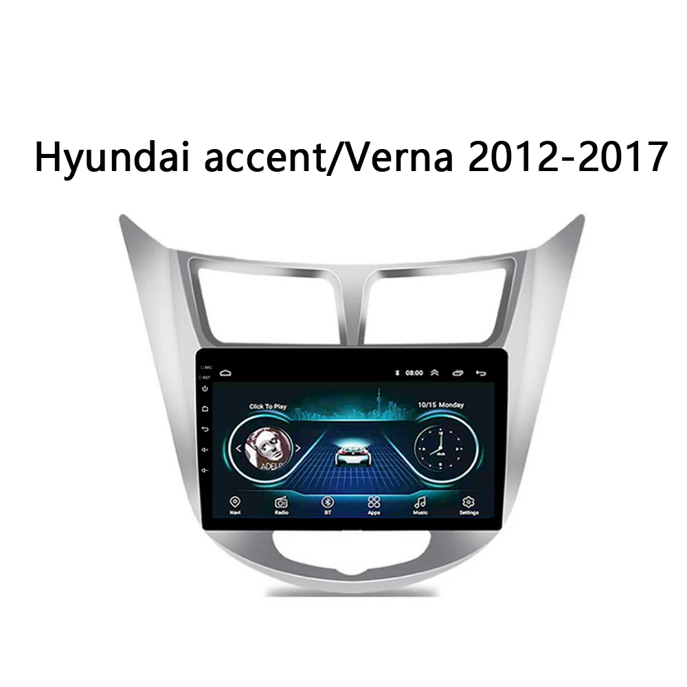 Автомагнитола для Hyundai accent Verna Android 8 1 9 дюймов 2012 2013 2014 2015 2016 2017 GPS навигация