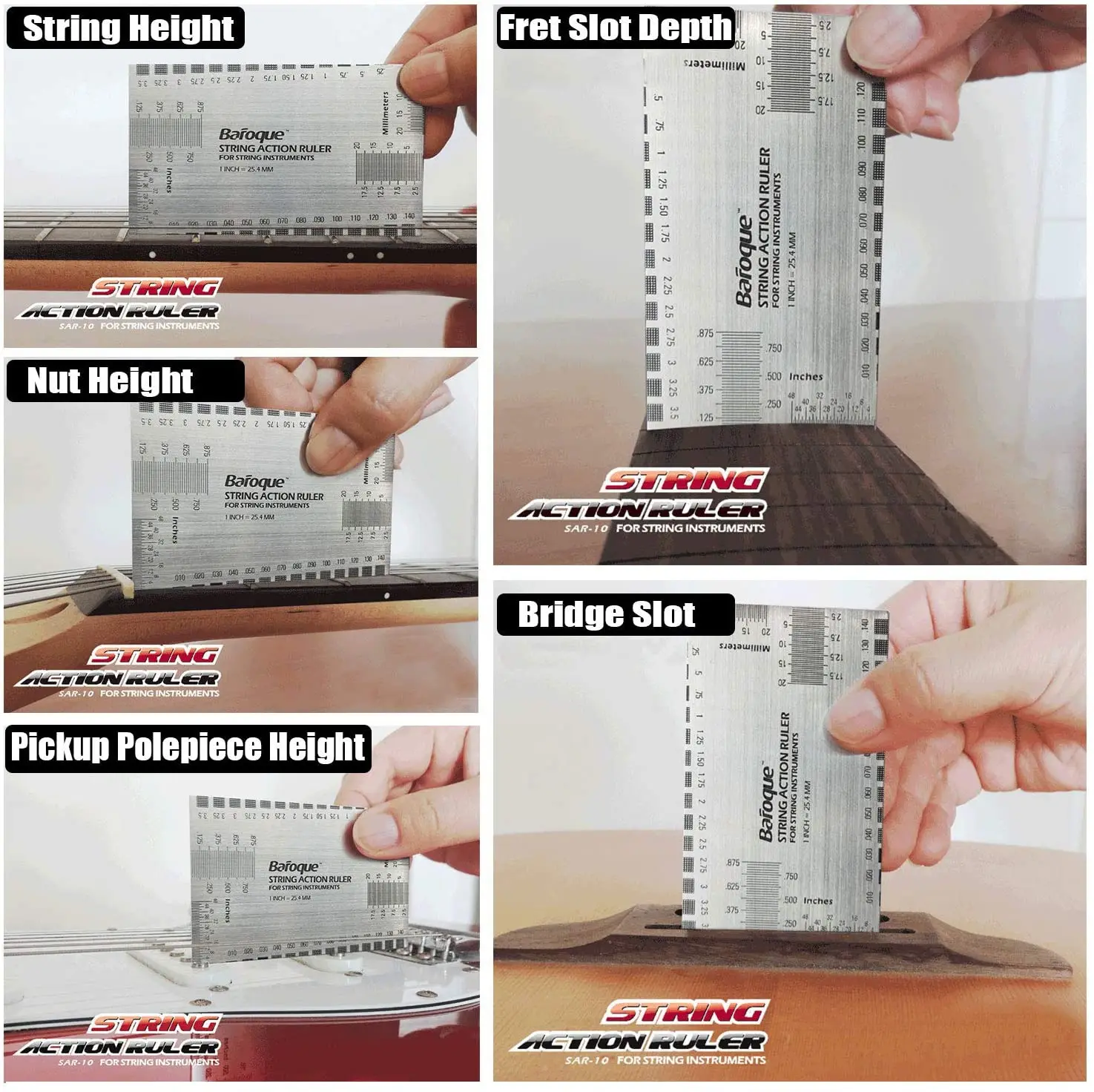 Instrument Accessories Tools String Action Ruler Gauge,Guitar Repairing