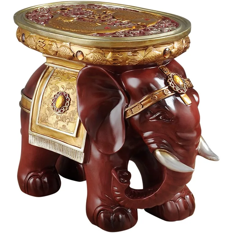 

Elephant creative stool for shoes stool at home indoor living room decoration home decoration European style Zhaocai elephant