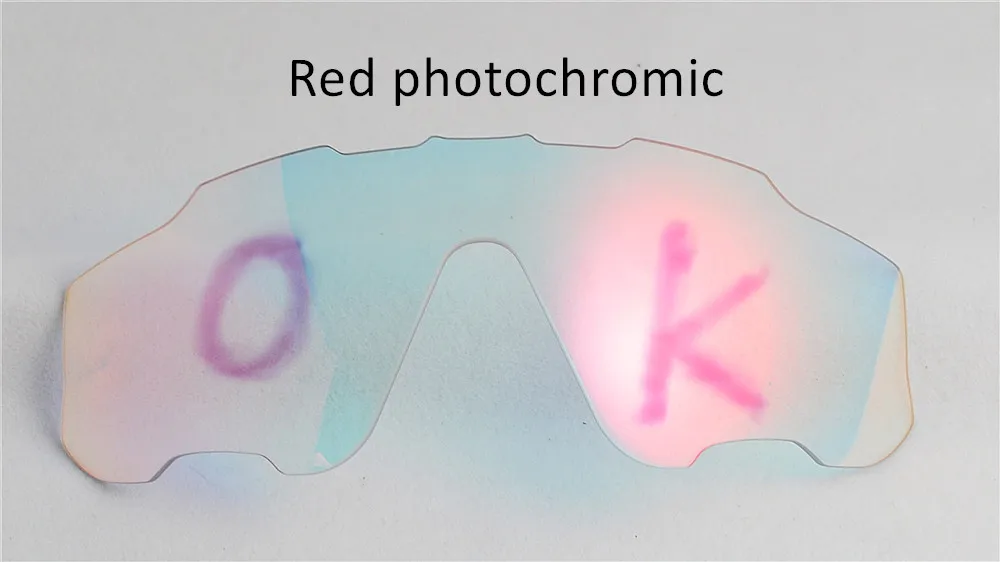 070-red Photochromic JBR, поляризационные линзы красного, синего и зеленого цвета, фотохромные Сменные линзы, велосипедные солнцезащитные очки, очки без рамки - Цвет: 070-red Photochromic